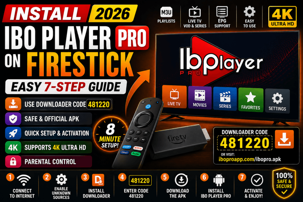 Install Ibo Player Pro on Amazon Firestick – Complete Step-by-Step Guide (2026)