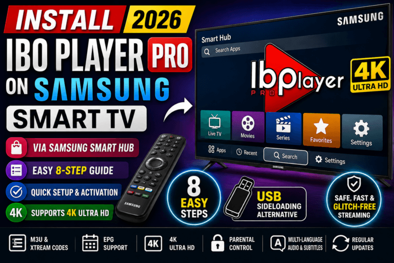Install Ibo Player Pro on Samsung Smart TV – Complete Step-by-Step Guide (2026)